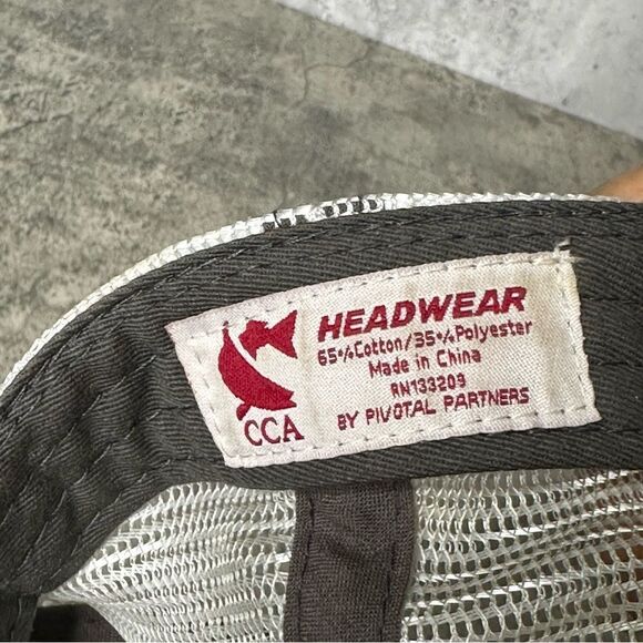 CCA Coastal‎ Conservation Association Fish Trucker Snapback Hat Cap Gray OS - Picture 10 of 10